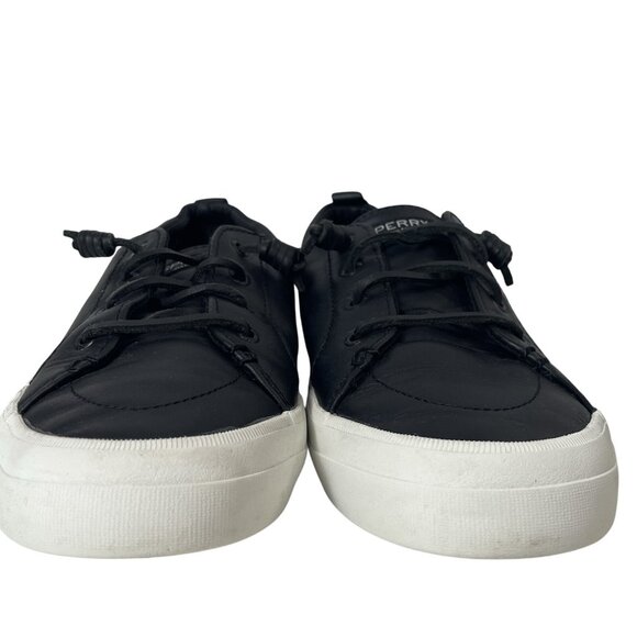 Sperry Crest Vibe Sneakers Womens 9 Black Leather Casual Boat Preppy SlipOn Shoe - Picture 4 of 9